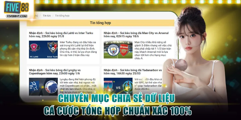 Chuyên mục chia sẻ dữ liệu cá cược tổng hợp chuẩn xác 100%