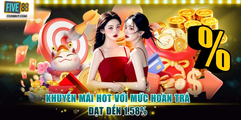 Khuyến mãi hot với mức hoàn trả đạt đến 1.58%